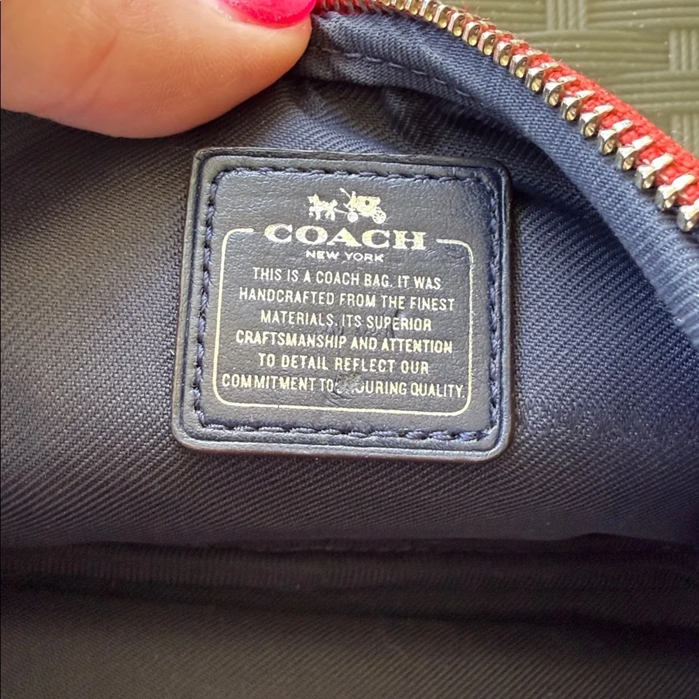 Coach Pebbled Leather Small Crossbody Pouch Wristlet Bag Purse - Wildflower
